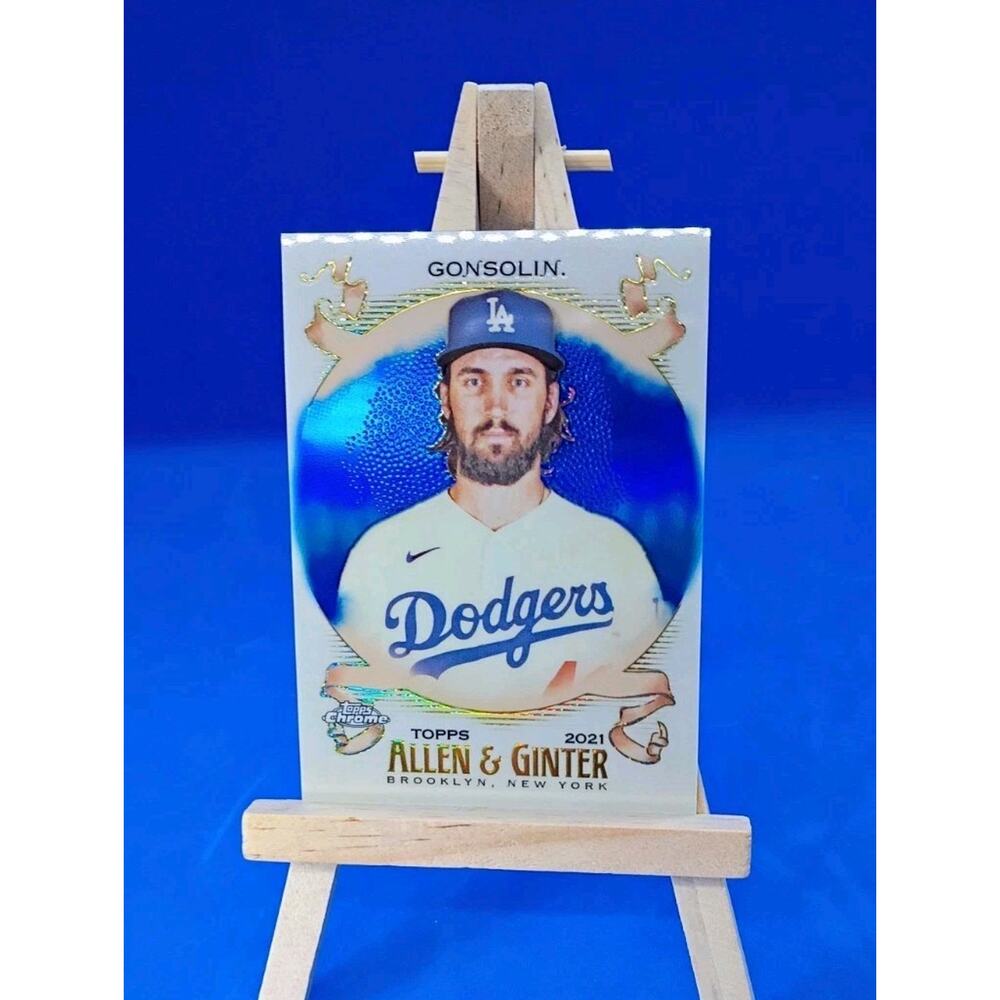 2021 Allen & Ginter Topps Chrome Blue Refractor #292 Tony Gonsolin SP 131/150
